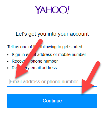 Enter the recovery account email in the field