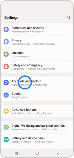 On your Samsung mobile, head to Settings